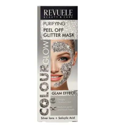 Revuele Colour Glow, Purifying Peel Off Glitter Mask (Oczyszczająca maska do twarzy peel-off)