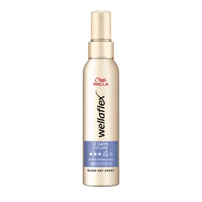 Wella Wellaflex, 2 Days Volume, Extra Strong Hold Blow Dry Spray (Lakier zwiększający objętość włosów)
