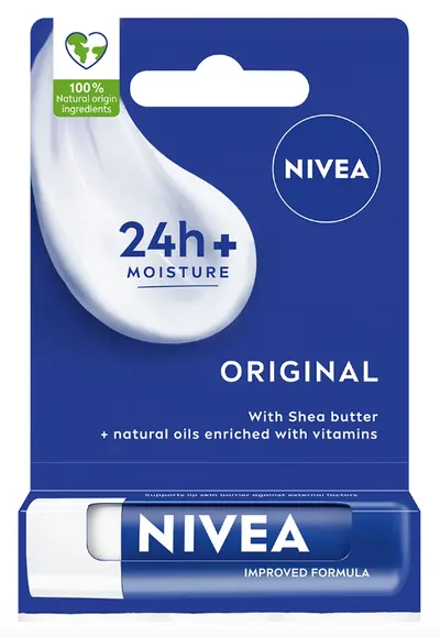 Nivea 24H Moisture, Original Care, Lip Balm (Pielęgnująca pomadka do ust)