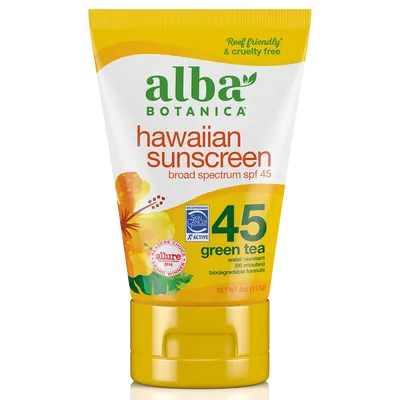 Alba Botanica Natural Hawaiian Sunscreen SPF 45 (Wodoodporny krem ochronny)