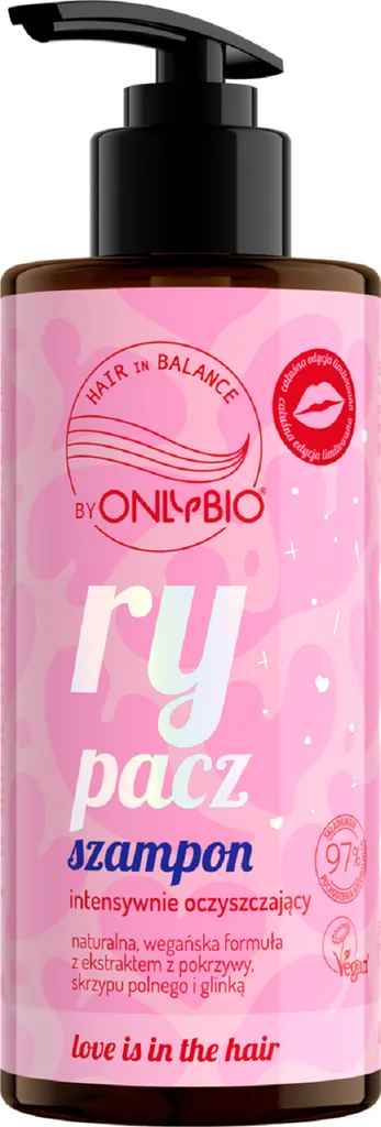 OnlyBio Hair in Balance, Rypacz, Szampon intensywnie oczyszczający (różne zapachy)