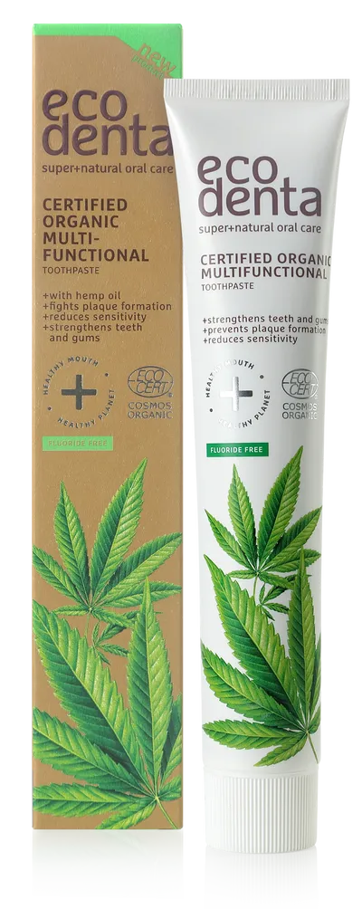 Ecodenta Certified Organic Multi-functional Toothpaste with Hemp Oil (Wielofunkcyjna pasta z olejkiem z nasion konopi)