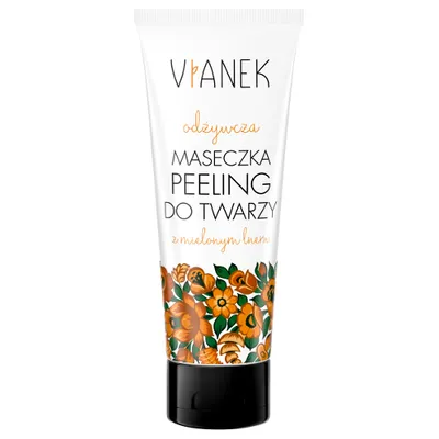 Vianek Seria Pomarańczowa, Odżywcza maseczka peeling do twarzy z mielonym lnem