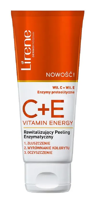 Lirene Dermoprogram C+E Vitamin Energy, Rewitalizujący peeling enzymatyczny