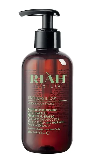 Riah Timo + Basilico Shampoo Purificante (Oczyszczający szampon do włosów tłustych z tymiankiem i bazylią)