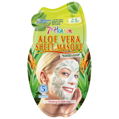 7th Heaven Aloe Vera Sheet Mask Juiced Aloe (Maska kojąco-oczyszczająca z aloesem)