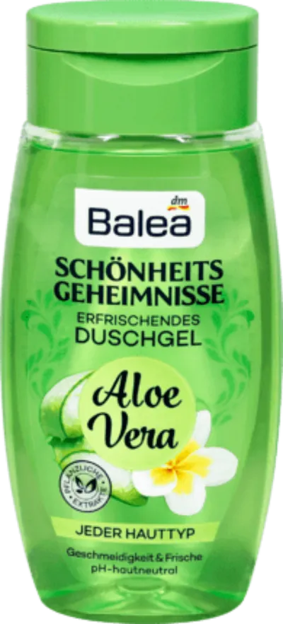 Balea Schönheitsgeheimnisse, Erfrischendes Duschgel Aloe Vera (Odświeżający żel pod prysznic z aloesem)