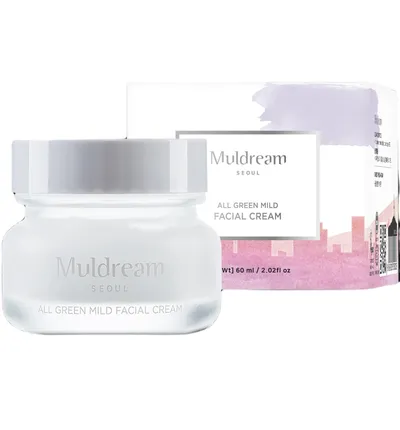 Muldream All Green Mild, Premium  Facial Cram (Nawilżający krem do skóry wrażliwej)