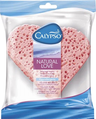 Calypso Natural Love, Hypoallergenic Sponge (Gąbka do ciała z celulozą i włóknami lnu)