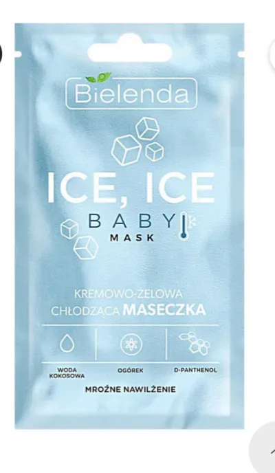 Bielenda Cloud Mask Ice Ice Baby, Kremowo-żelowa chłodząca maseczka `Mroźne nawilżenie`