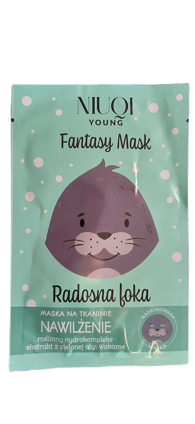 Niuqi Fantasy Mask, Maska na tkaninie nawilżenie `Radosna Foka`