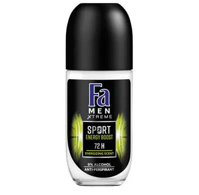 Fa Men Xtreme, Sport Energy Boost, Anti-perspirant Roll-on 72h (Antyperspirant w kulce)