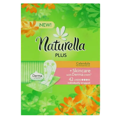 Naturella Plus Calendula Tenderness Skincare, Wkładki higieniczne pakowane pojedynczo