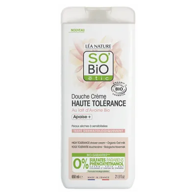 SO'BiO Etic Douche Creme Haute Tolerance au Lait D’avoine (Kojący krem pod prysznic z mleczkiem owsianym)