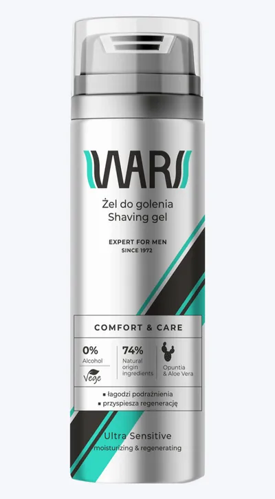 Wars Żel do golenia dla mężczyzn `Comfort & Care Ultra Sensitive`