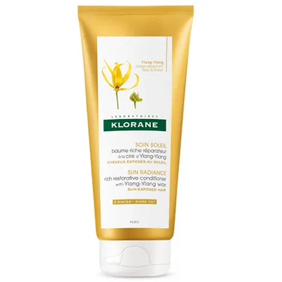 Klorane Sun Radiance, Rich Restorative Conditioner With Ylang-Ylang Wax (Regenerujący balsam na bazie wosku Ylang-Ylang)