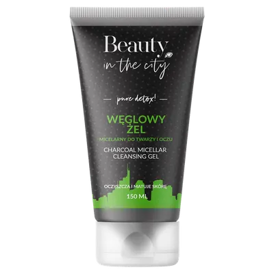 Beauty in the City Pure Detox! Charcoal Micellar Cleansing Gel (Węglowy żel micelarny do twarzy i oczu)