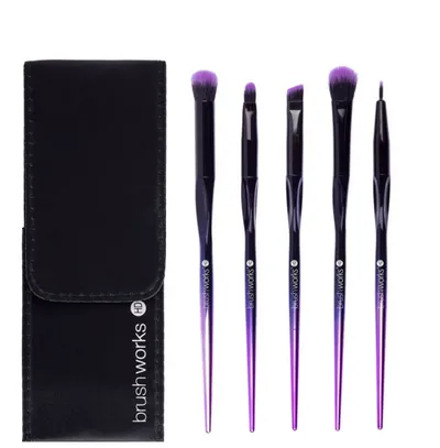 Brushworks HD Precision Eye and Brow Brush Set (Zestaw pędzli do makijażu oczu i brwi)