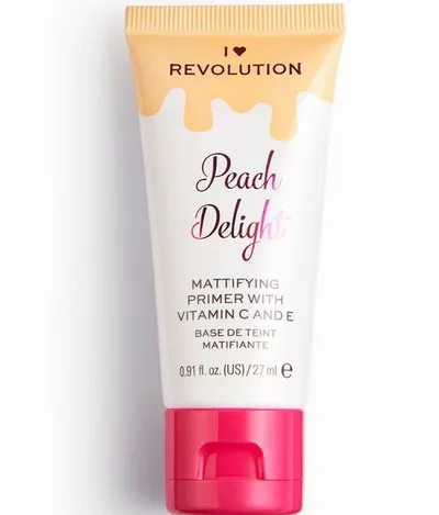 I Heart Revolution Peach Delight Maffiting Primer with Vitamin C and E (Matująca baza pod makijaż)