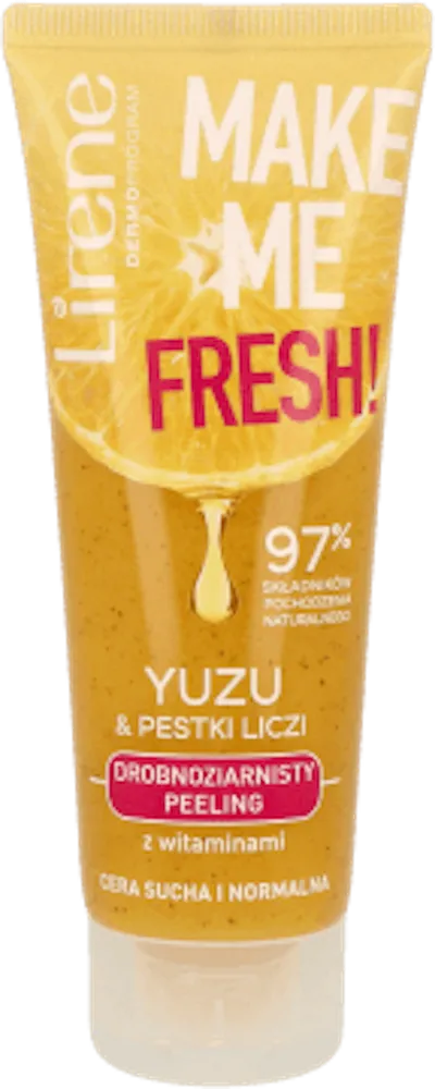 Lirene Dermoprogram Make Me Fresh, Drobnoziarnisty peeling `Yuzu & olej z moringi`