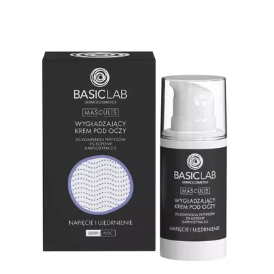 BasicLab Dermocosmetics Masculis, Wygładzający krem pod oczy na dzień i na noc