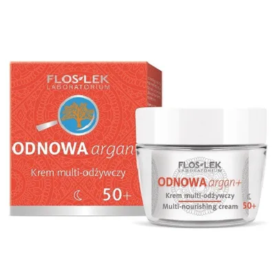 Floslek Odnowa Argan, Krem multi-odżywczy na noc 50+