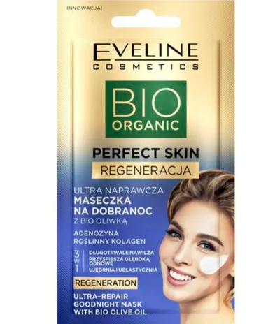 Eveline Cosmetics Bio Organic Perfect Skin, Ultra naprawcza maseczka na dobranoc z bio oliwką