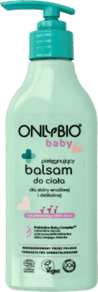 OnlyBio Baby, Pielęgnujący balsam do ciała dla skóry wrażliwej i delikatnej