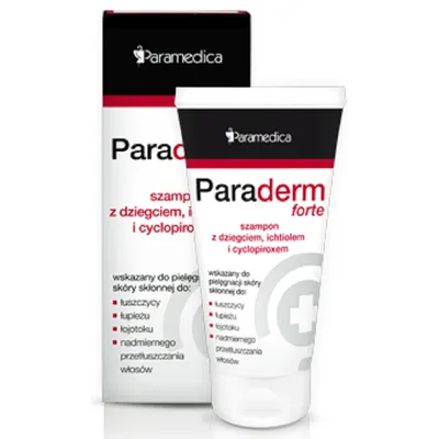 Paramedica Paraderm Forte, Szampon z dziegciem, ichtiolem i cyclopiroxem