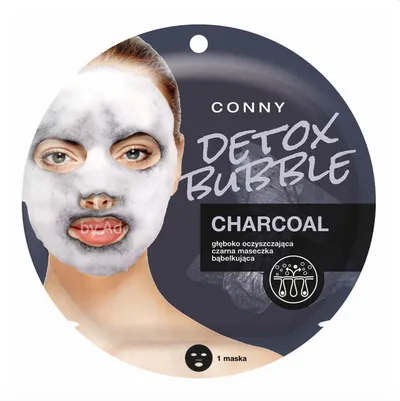 Conny Detox Bubble, Maseczka oczyszczająco-rozświetlająca `Aktywny węgiel`