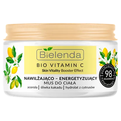 Bielenda Bio Vitamin C, Nawilżająco-energetyzujący mus do ciała