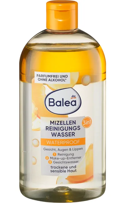 Balea Płyn micelarny do makijażu  wodoodpornego do skóry suchej i wrażliwej