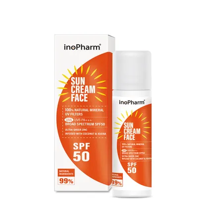 inoPharm Mineral Sun Face Cream SPF50 (Mineralny krem ochronny do twarzy SPF50)