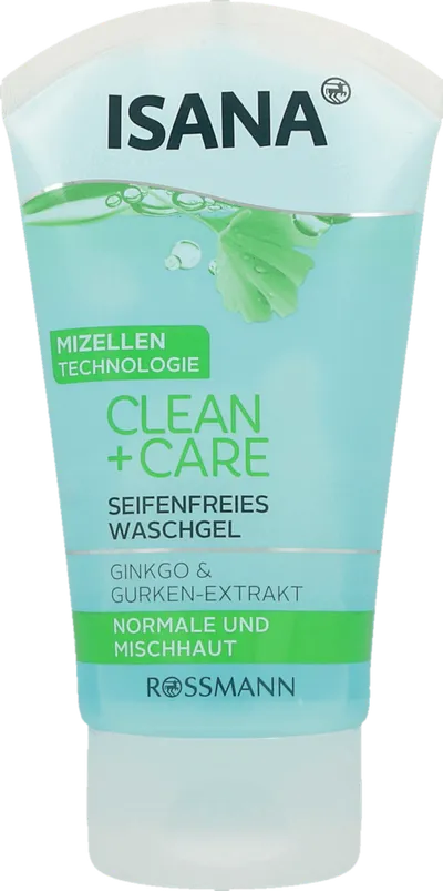 Isana Clean + Care, Seifenfreies Waschgel (Żel bez mydła do mycia twarzy)
