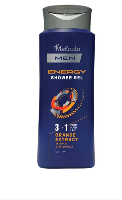 Melado Men, Energy Shower Gel 3 in 1 (Żel pod prysznic dla mężczyzn 3 w 1)