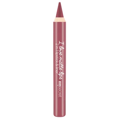 My Secret I Love Matte Lips, 2 in 1 Lipstick Liner (Pomadka i konturówka do ust 2 w 1)