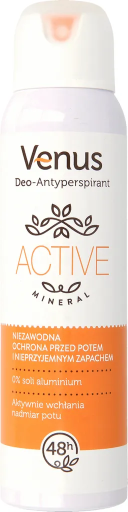 Venus Active Mineral, Dezodorant w sprayu dla kobiet 48h