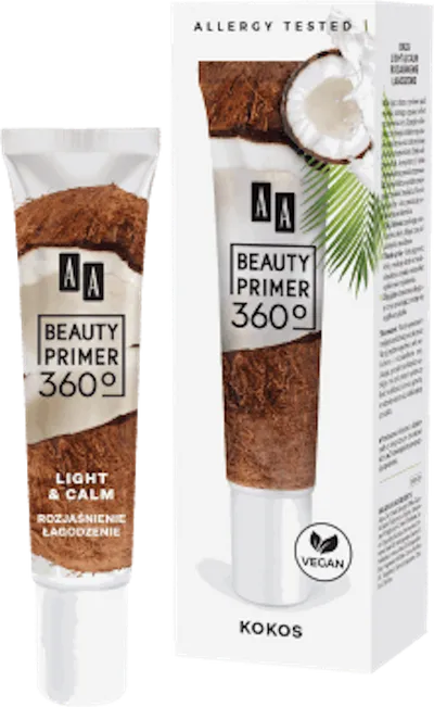AA Beauty Primer 360 , Baza pod makijaż `Rozjaśnienie i łagodzenie`