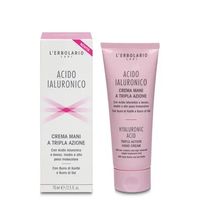 L'Erbolario Acido Ialuronico Crema Mani (Krem do rąk o potrójnym działaniu)