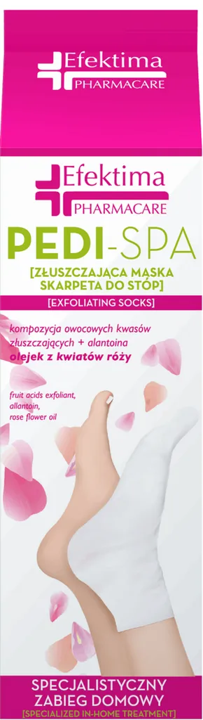Efektima Pharmacare, Pedi-Spa, Złuszczająca maska w skarpecie do stóp