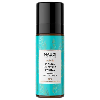 Maudi Naturals Szałwia, Głęboko oczyszczająca pianka do mycia twarzy