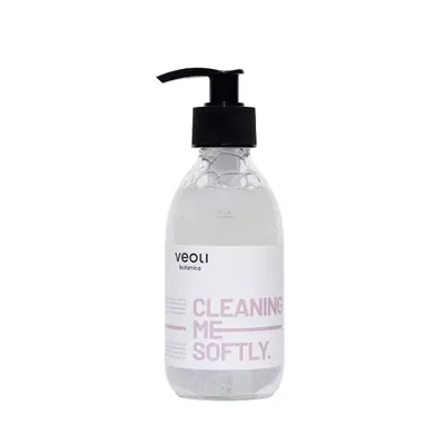 Veoli Botanica Cleaning Me Softly, Nawilżająco-łagodzący żel do mycia twarzy do skóry suchej i wrażliwej z prebiotykiem, probiotykiem i ekstraktem z wąkroty azjatyckiej