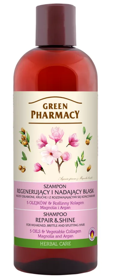 Green Pharmacy Szampon do włosów osłabionych i kruchych `Magnolia i argan`