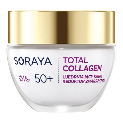 Soraya Total Collagen, Ujędrniający krem reduktor zmarszczek na dzień i na noc 50+