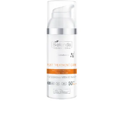Bielenda Professional Post Treatment Care, Multi-Protective Face Cream SPF 50 (Multiochronny krem do twarzy SPF 50 `Cica & D-panthenol`)