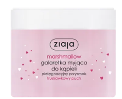 Ziaja Pielęgnacyjny przysmak, Galaretka myjąca do kąpieli ` Truskawkowy puch - Marshmallow`