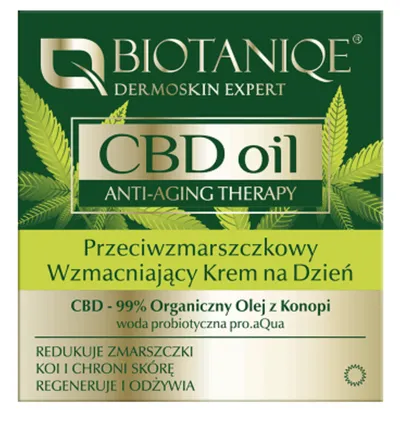 Biotaniqe CBD Oil Anti-aging Therapy, Przeciwzmarszczkowy krem na dzień wzmacniający