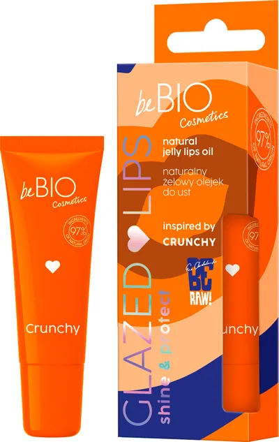 beBIO Glazed Lips, Crunchy Be Raw, Natural Gelly Lips Oil (Naturalny żelowy olejek do ust)