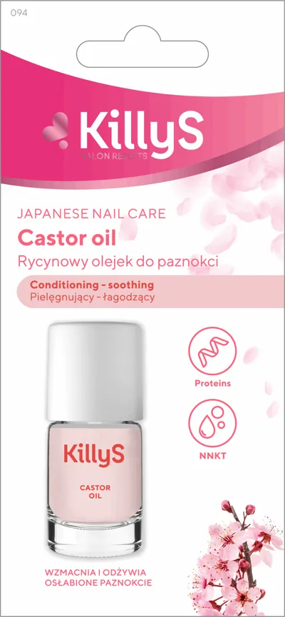 KillyS Japanese Nail Care, Rycynowy olejek do paznokci pielęgnująco - łagodzący  `Japoński rytuał`