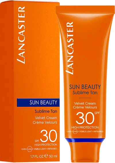 Lancaster Sun Beauty, Velvet Touch Cream SPF30 High Protection SPF 30 (Krem do opalania  twarzy SPF 30)